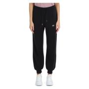 Logo Plaque Modal Sporty Pants Emporio Armani EA7 , Black , Dames