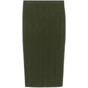 Groene 3D Gebreide Midi Rok Fabiana Filippi , Green , Dames