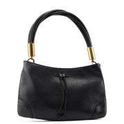 Pre-owned Leather handbags Gucci Vintage , Black , Dames