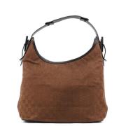 Pre-owned Leather handbags Gucci Vintage , Brown , Dames