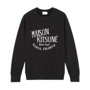 Stijlvolle Sweatshirt voor Mannen Maison Kitsuné , Black , Heren