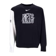 Brooklyn Nets Crewneck Sweatshirt Nike , Black , Heren