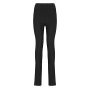 Zwarte viscose broek met ritssluiting Pinko , Black , Dames