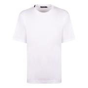 Geribbelde crew-neck katoenen T-shirt Dolce & Gabbana , White , Heren