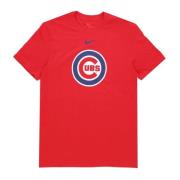 Chicago Cubs Logo Tee Rood Nike , Red , Heren