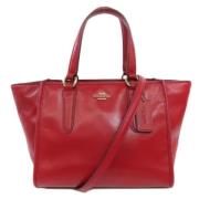 Pre-owned Leather handbags Coach Pre-owned , Red , Dames