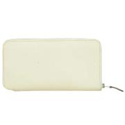 Pre-owned Leather wallets Hermès Vintage , White , Dames