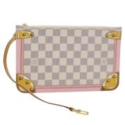 Pre-owned Canvas clutches Louis Vuitton Vintage , White , Dames