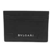 Pre-owned Leather wallets Bvlgari Vintage , Black , Dames