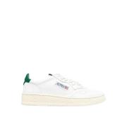 Witte Leren Sneakers met Groen Detail Autry , White , Dames