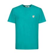 Casual Katoenen T-shirt Maison Kitsuné , Green , Heren