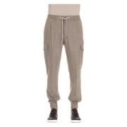 Dove Grey Maatwerk Broek Elastische Zoom PT Torino , Beige , Heren