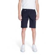 Bermuda Shorts Katoen Elastaan Collectie Antony Morato , Blue , Heren