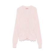 Roze Gebloemde Geborduurde Vest Ermanno Scervino , Pink , Dames