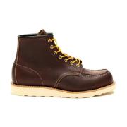 Bruine Platte Leren Laarzen Red Wing Shoes , Brown , Heren