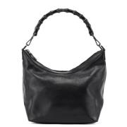 Pre-owned Leather handbags Gucci Vintage , Black , Dames