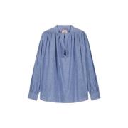 Gestreepte Blauwe Blouse Lange Mouwen Laurence Bras , Blue , Dames