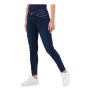 Blauwe Slim Fit 5-Pocket Jeans Fracomina , Blue , Dames