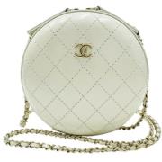 Pre-owned Leather chanel-bags Chanel Vintage , White , Dames