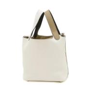 Pre-owned Leather handbags Hermès Vintage , White , Dames