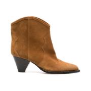 Wildlederstiefel met 60mm Tapered Hak Isabel Marant , Brown , Dames