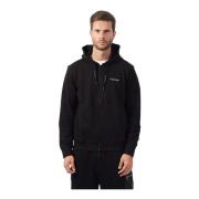 Zwarte hoodie met volledige rits Armani Exchange , Black , Heren