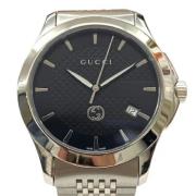 Pre-owned Stainless Steel watches Gucci Vintage , Black , Heren