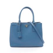 Pre-owned Leather prada-bags Prada Vintage , Blue , Dames