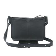 Pre-owned Leather shoulder-bags Hermès Vintage , Black , Heren