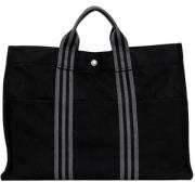 Pre-owned Canvas totes Hermès Vintage , Black , Unisex