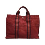 Pre-owned Cotton totes Hermès Vintage , Red , Dames