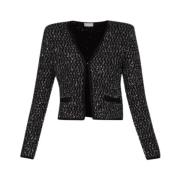 Zwart Pailletten Jas Sweater Liu Jo , Black , Dames