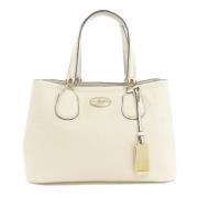 Pre-owned Leather handbags Coach Pre-owned , White , Dames