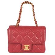 Pre-owned Leather chanel-bags Chanel Vintage , Red , Dames