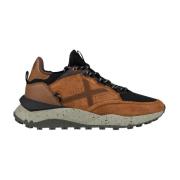 Bruine Sportieve Textiel Sneakers Munich , Brown , Heren