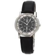 Pre-owned Leather watches Bvlgari Vintage , Black , Heren