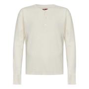 Witte T-shirts en Polos met Henley Kraag Fortela , White , Heren