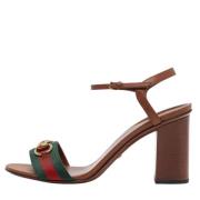 Pre-owned Canvas sandals Gucci Vintage , Brown , Dames