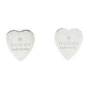 Pre-owned Metal earrings Gucci Vintage , Gray , Dames