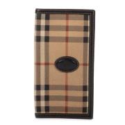 Pre-owned Coated canvas wallets Burberry Vintage , Beige , Dames