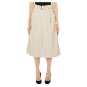 Crème Cropped Ecopelle Broek Liu Jo , Beige , Dames