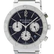 Pre-owned Stainless Steel watches Bvlgari Vintage , Black , Heren