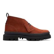 Bruine Heren Enkellaars - Comfortabel Leer Clarks , Brown , Heren