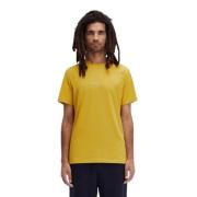 Geborduurd Logo Mosterd T-shirt Fred Perry , Yellow , Heren