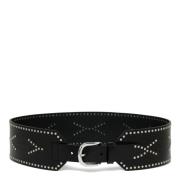 Zwarte Telma Riem met Zilveren Gesp Isabel Marant , Black , Dames