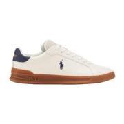 Witte Casual Leren Sneakers Polo Ralph Lauren , White , Heren