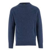 Blauwe Wol Crew Neck Sweater Howlin' , Blue , Heren