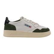 Heren Wit/Groen Leren Sneakers Autry , White , Heren