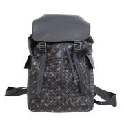 Pre-owned Leather backpacks Bottega Veneta Vintage , Black , Dames