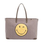 Knipoog Rits Tote Tas Anya Hindmarch , Gray , Dames